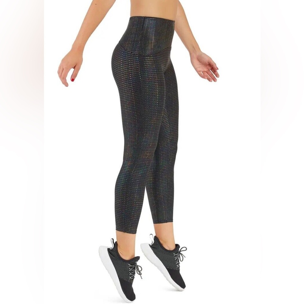 SPANX Metallic Dot Print Active 7/8 Leggings
